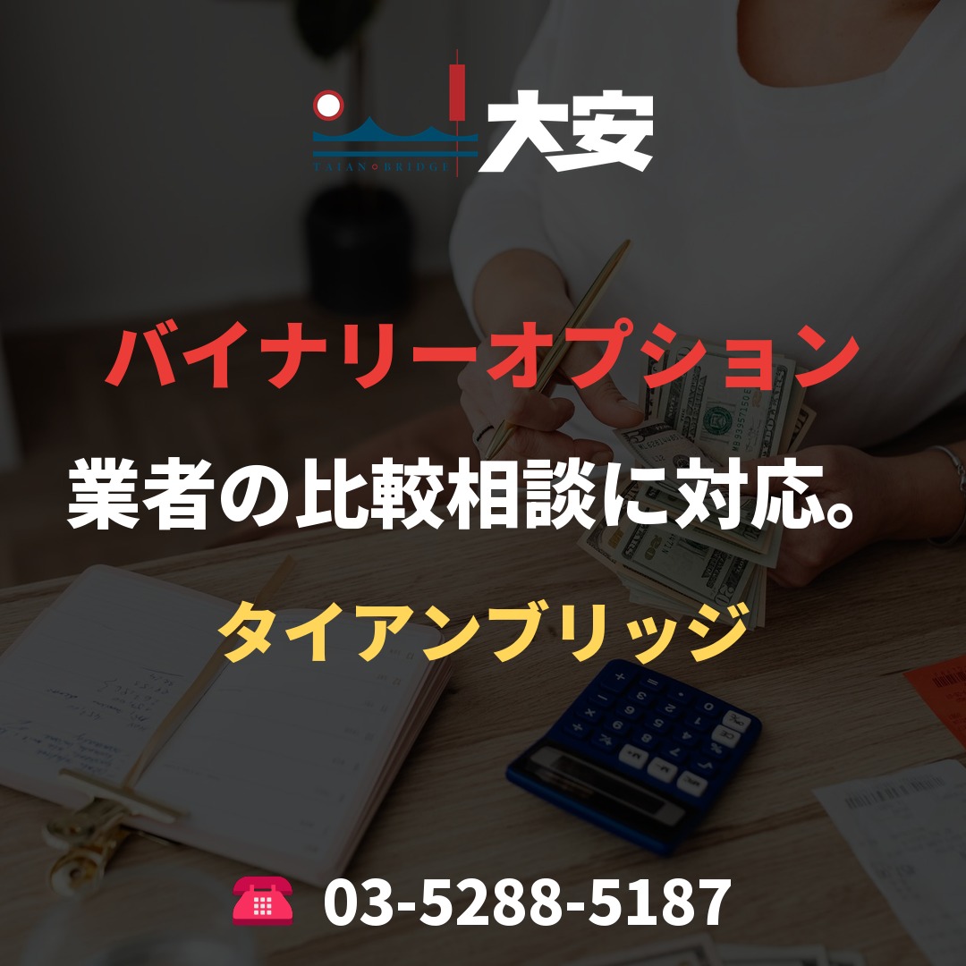 バイナリーオプション業者の比較相談に対応。｜タイアンブリッジ