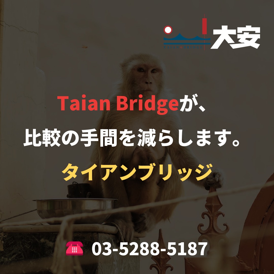 Taian Bridgeが、比較の手間を減らします。