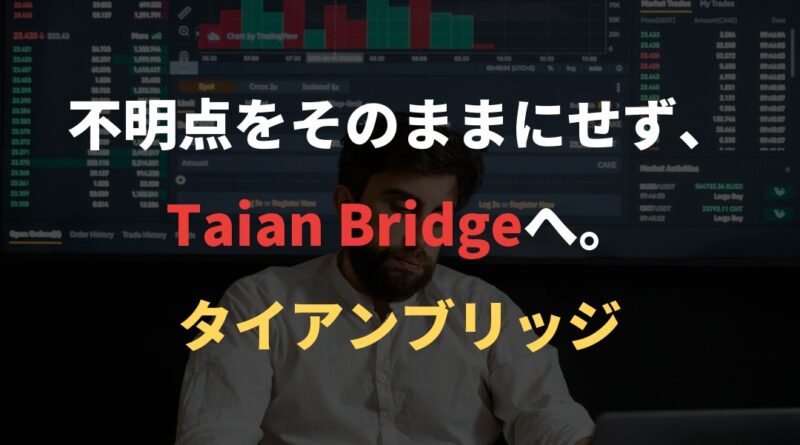 不明点をそのままにせず、Taian Bridgeへ。